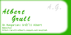 albert grull business card